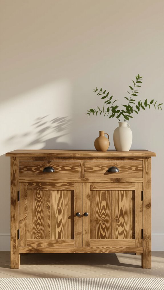 rustic reclaimed wood buffet