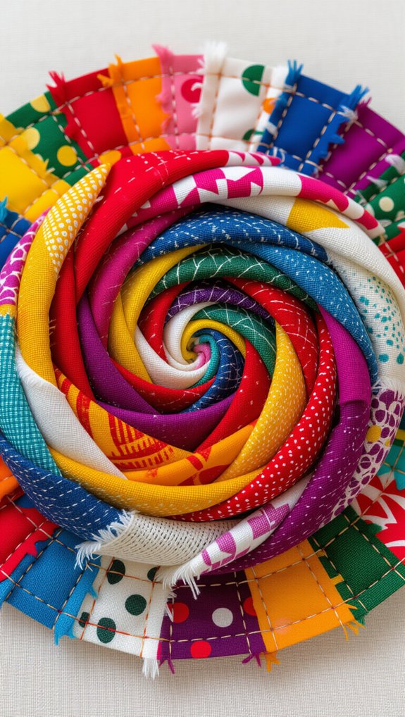 scrap fabric border design