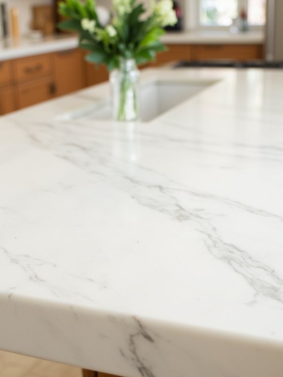sleek low maintenance quartz countertops