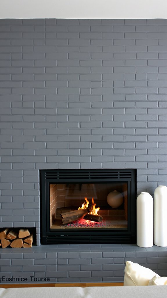 sleek modern fireplace makeover
