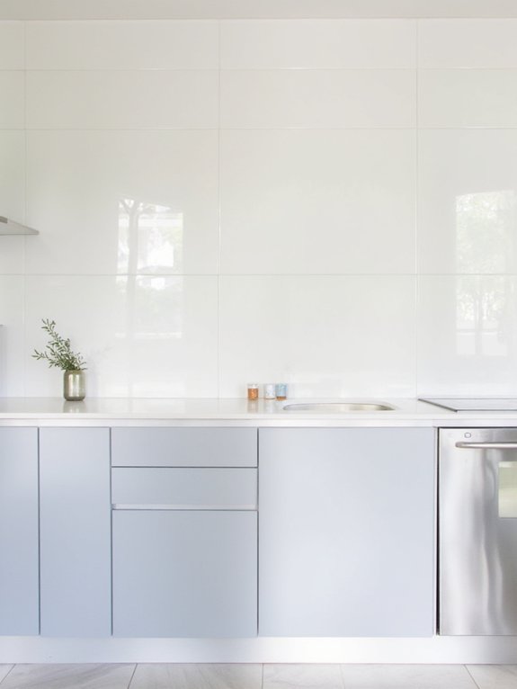 sleek spacious stylish backsplash