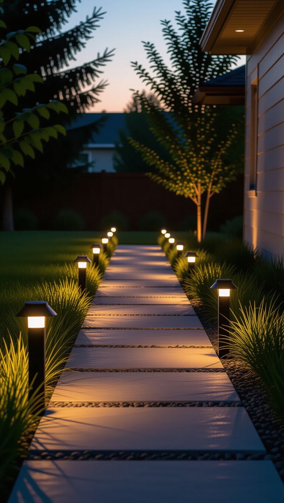 solar pathway light installation