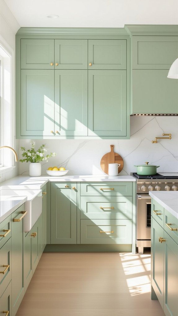 22 Kitchen Cabinet Color Ideas for Modern and Timeless Style 8 soothing sage green cabinets