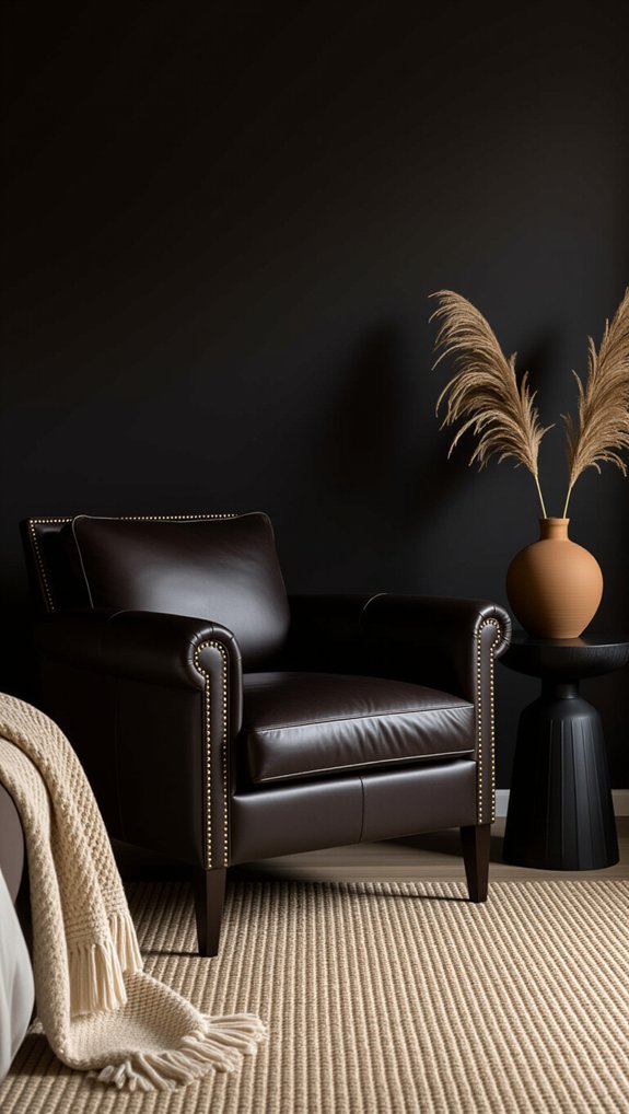 sophisticated leather accent chair