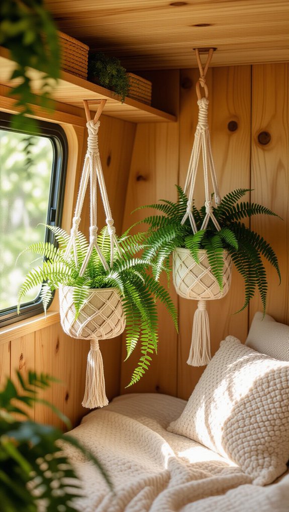 space saving macram plant holders