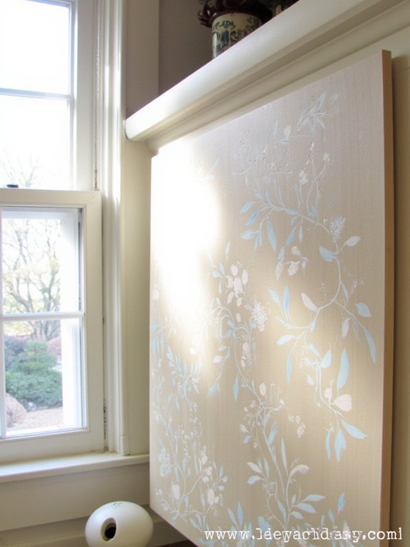 stenciled kitchen cabinet makeover