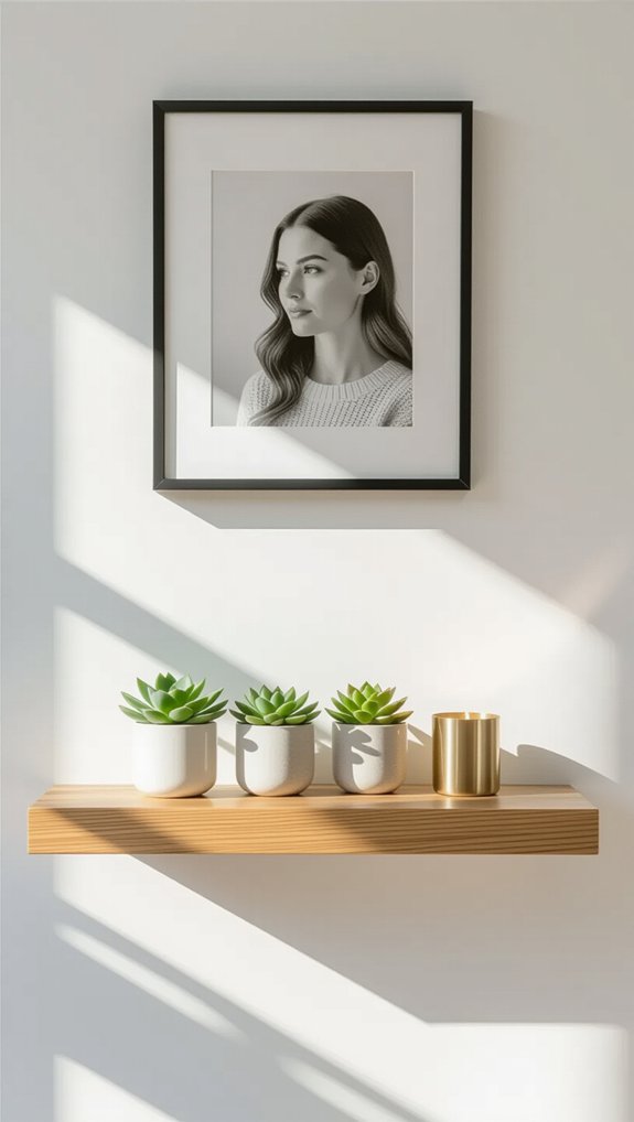 stylish floating shelf arrangements
