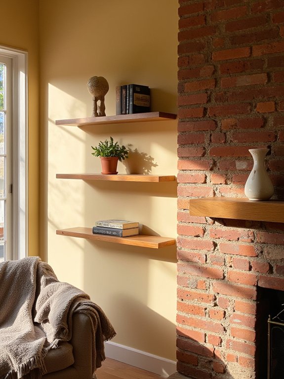 stylish floating shelf installation