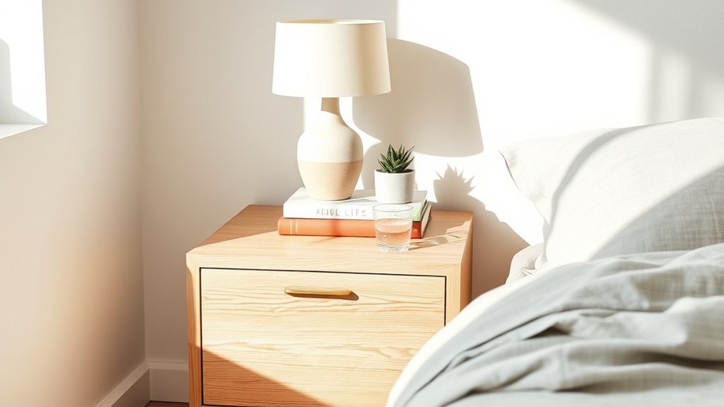 stylish functional bedroom nightstands