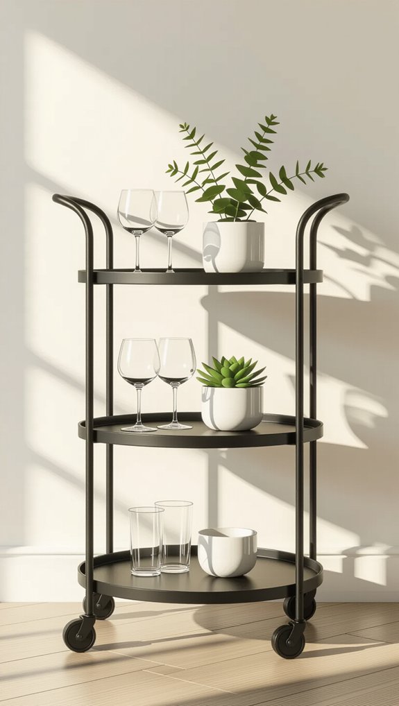 stylish functional tiered cart