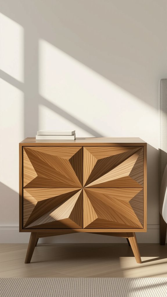 stylish geometric nightstand design