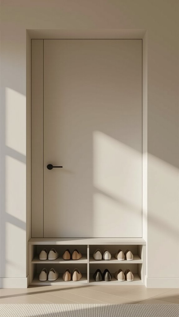 stylish hidden shoe storage