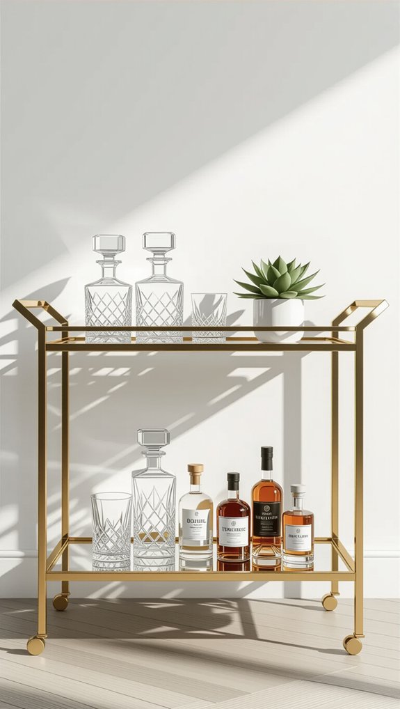 stylish multiple bar carts