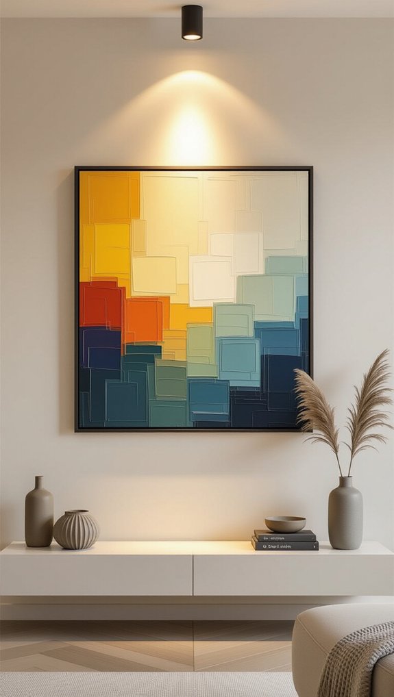 stylish picture light setup