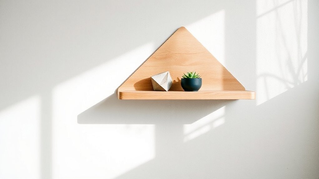 stylish triangular corner storage