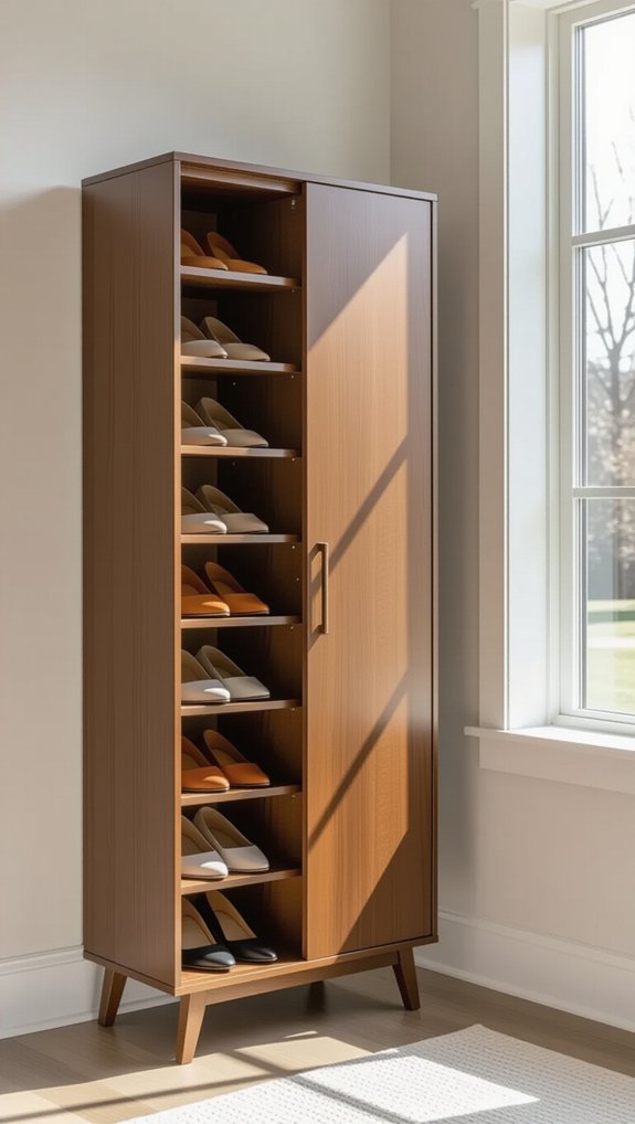 tall narrow shoe storage