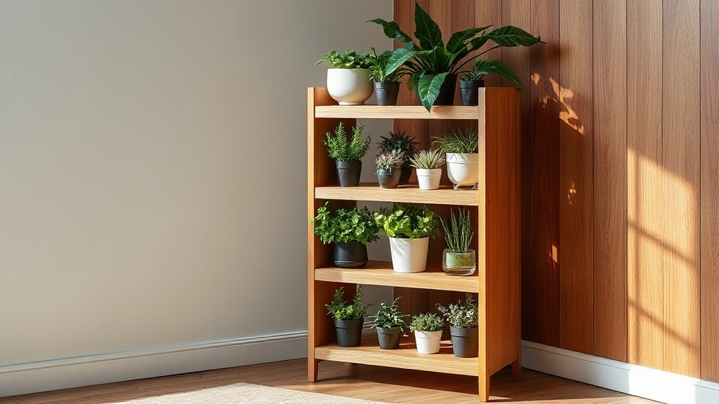 three tier corner plant stand