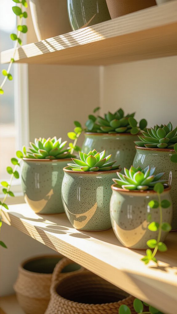 thrifted ceramic planters charm