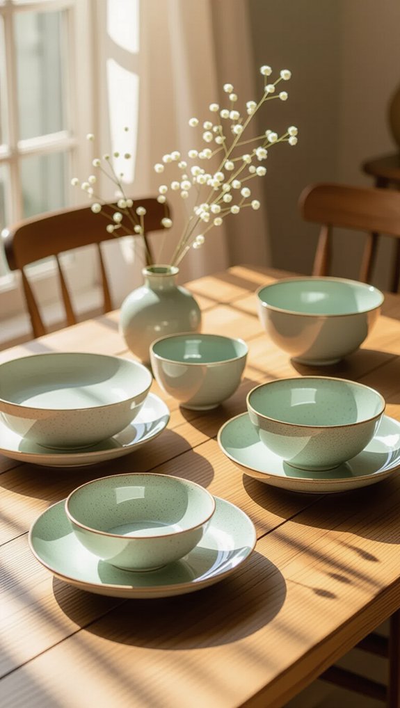 thrifted dishware adds charm