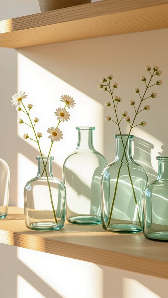 thrifted glass vase styling