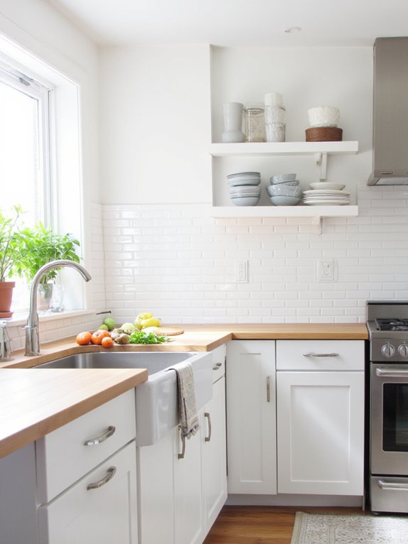 versatile white shiplap backsplash