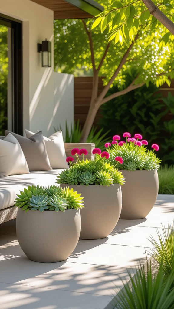 vibrant container garden planters