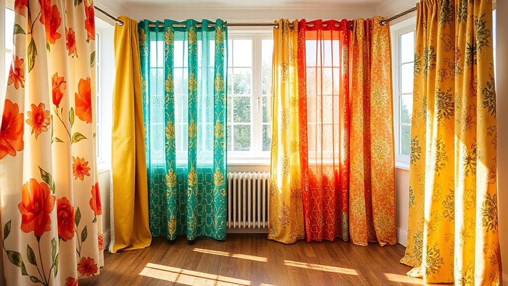 vibrant curtains enhance ambiance
