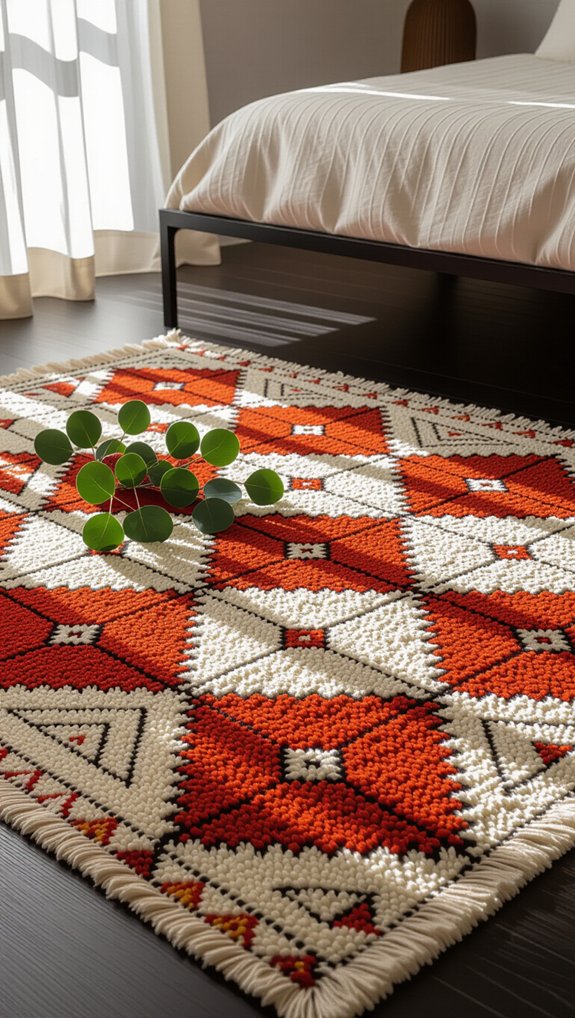 vibrant geometric boho rugs