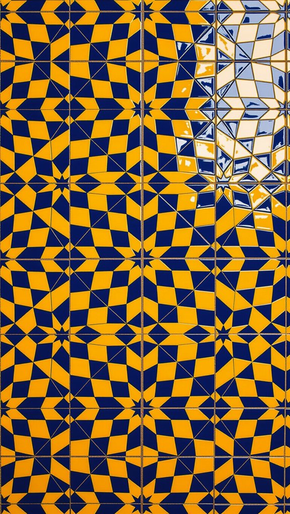 vibrant patterned tile flooring