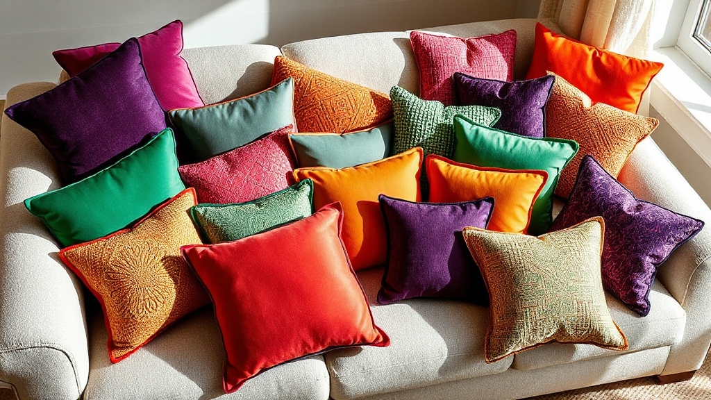 vibrant pillows brighten spaces