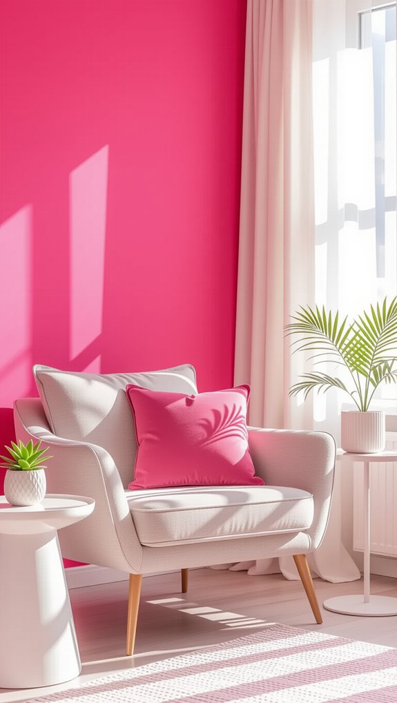vibrant pink playful decor