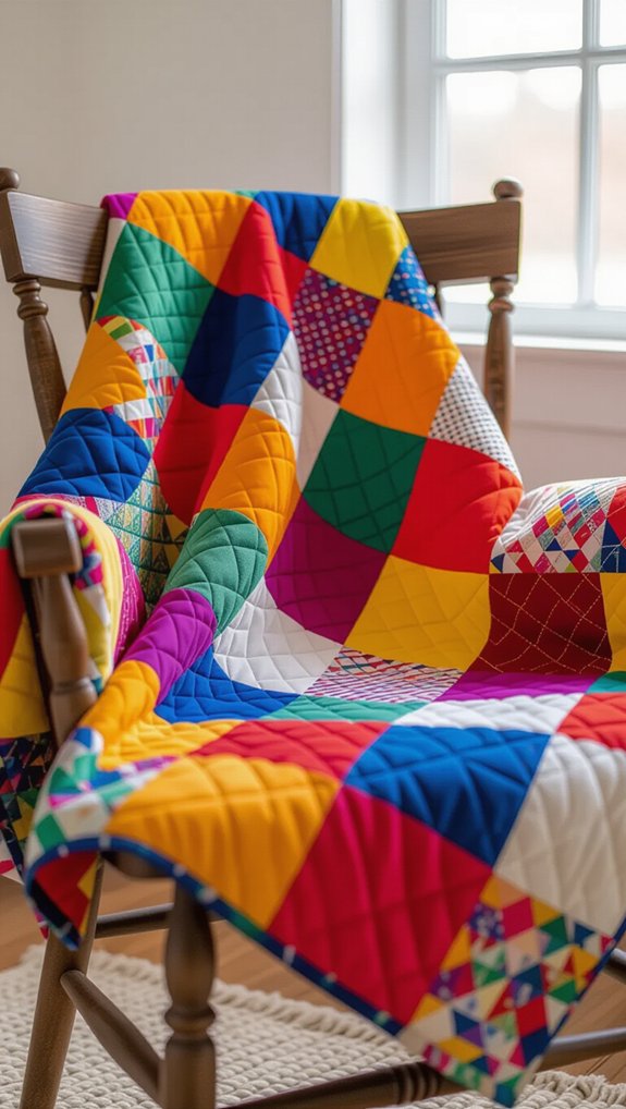 vibrant quilt display techniques