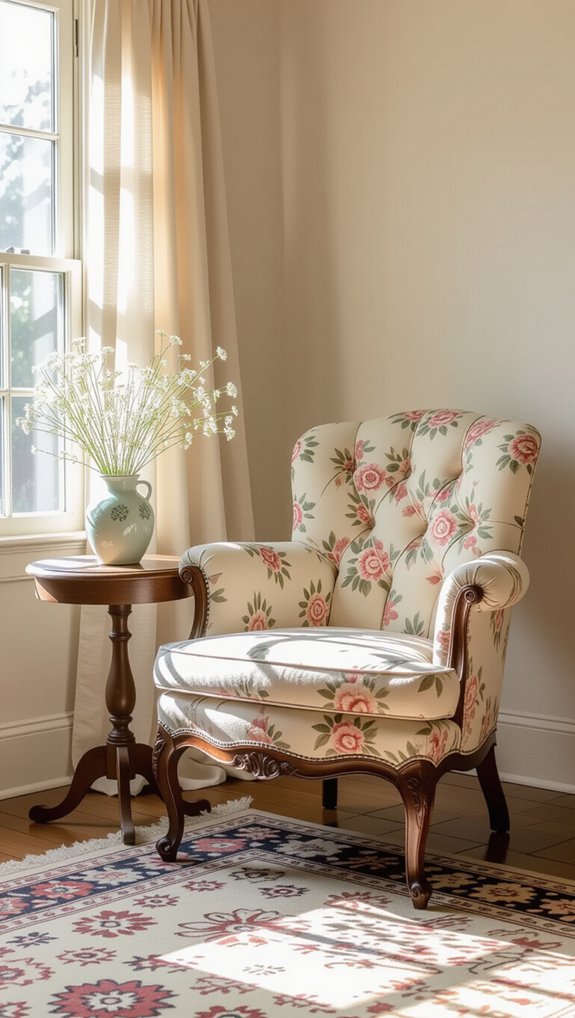 vintage armchair cozy corner