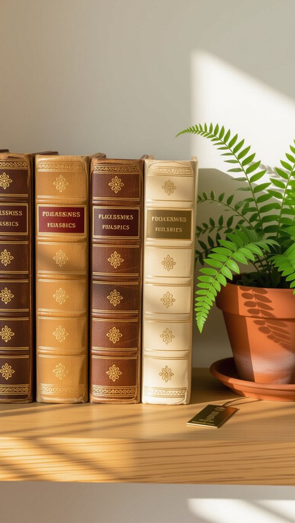 vintage books enhance decor