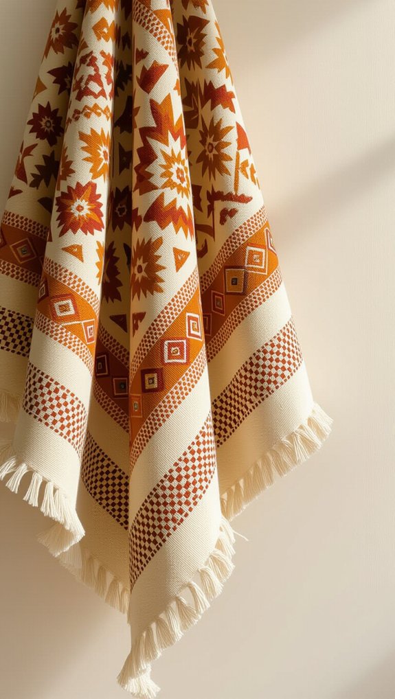 vintage fabric wall art