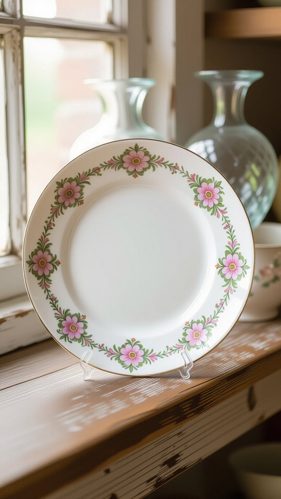 vintage floral china display