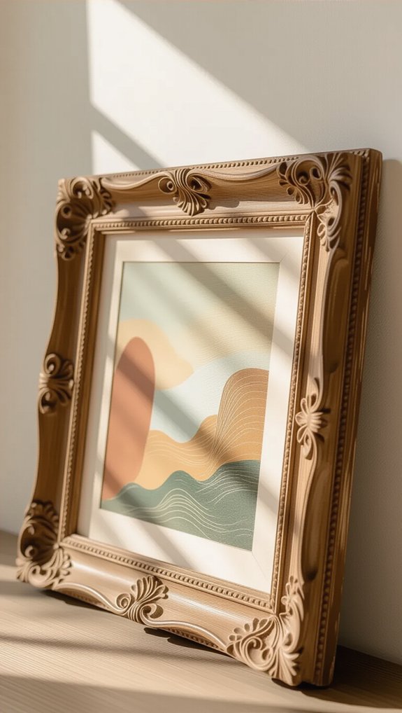 vintage frame wall display