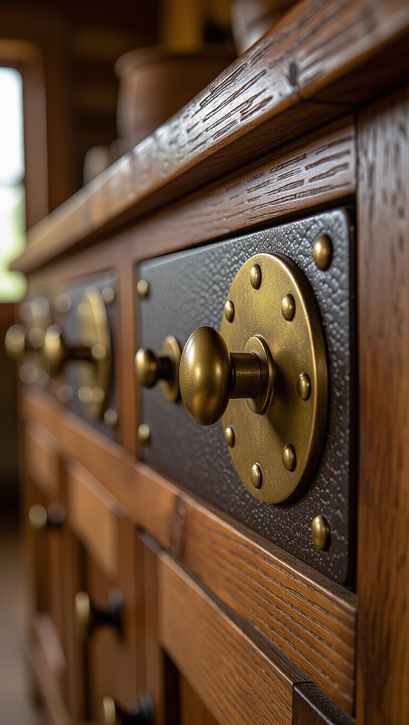 vintage hardware adds warmth