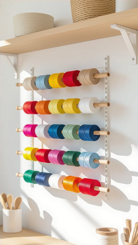 wall mounted thread organization solution