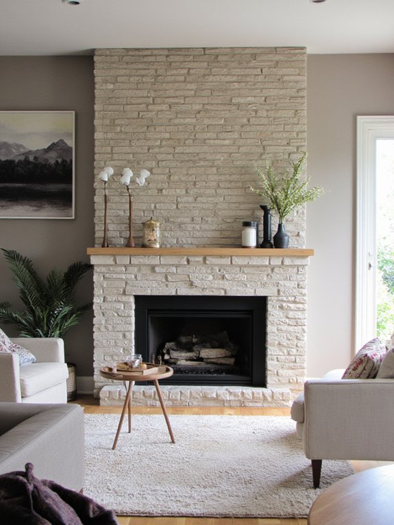 warm gray brick wash