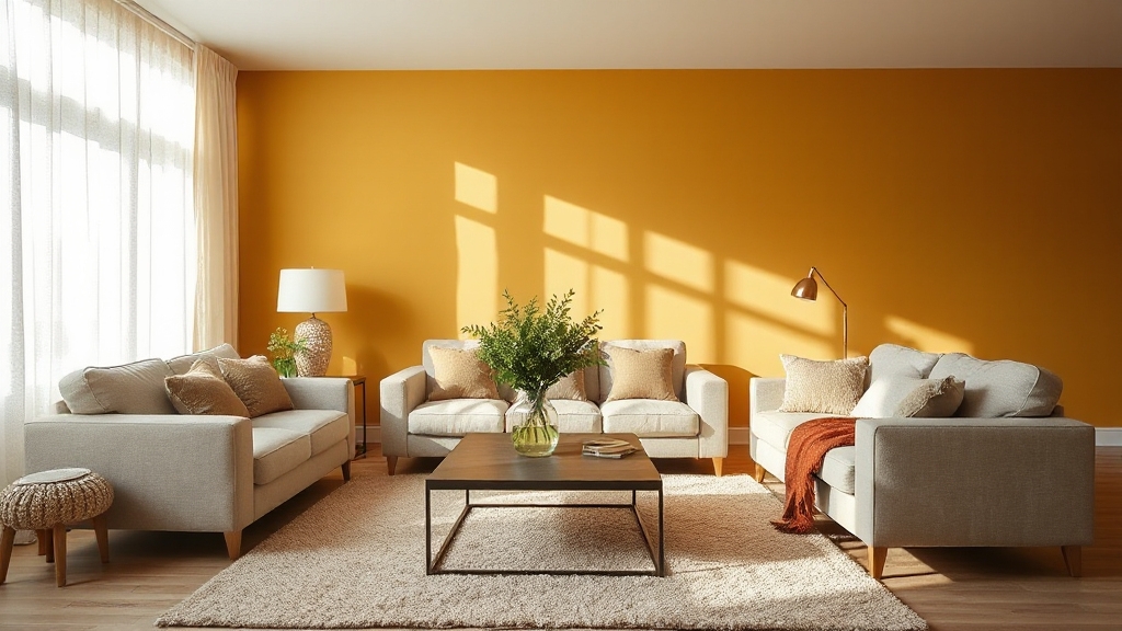 warm ochre yellow accents