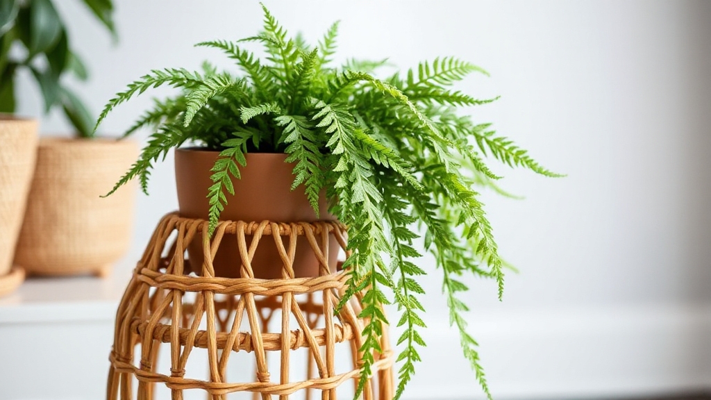 woven basket plant stands
