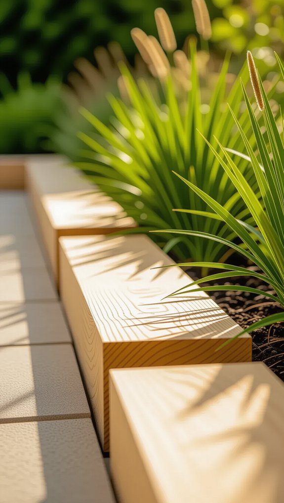 angled cut garden design