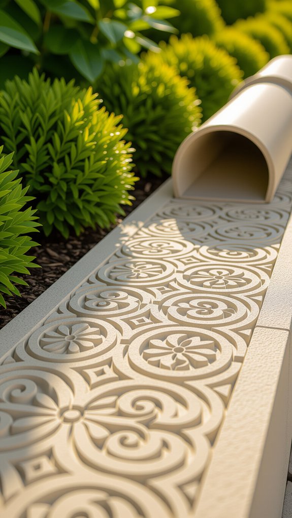 artistic protective splash blocks