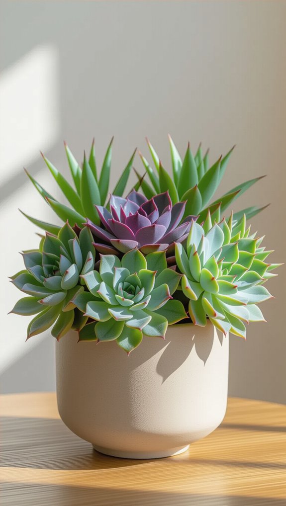 asymmetrical succulent design creativity