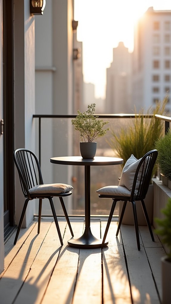 charming compact balcony bistro