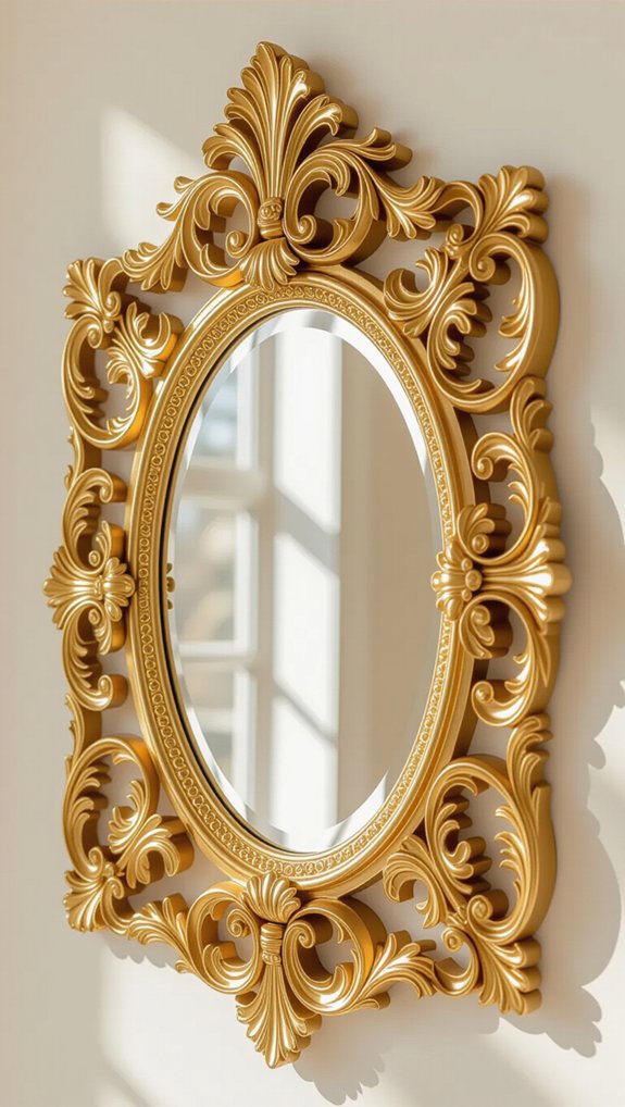 charming vintage ornate mirrors
