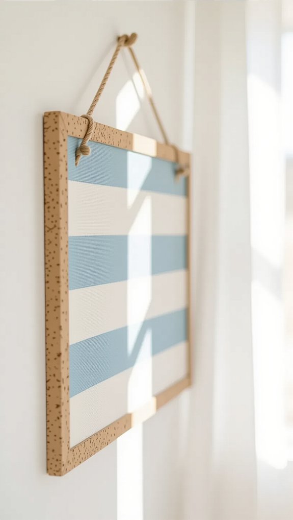 coastal striped pinboard organization