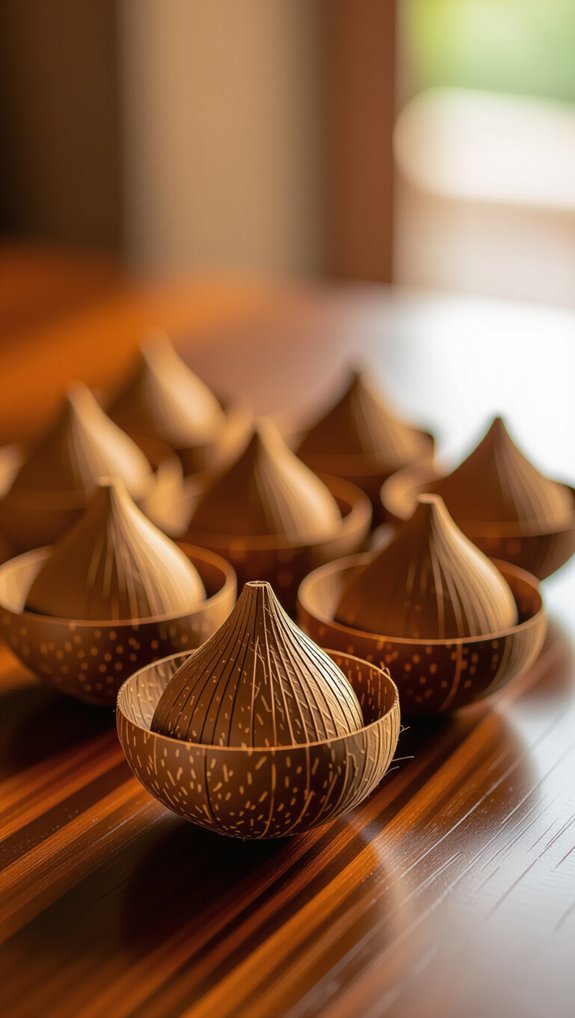 coconut husk modak arrangements