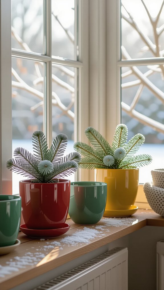 colorful pots brighten gardens